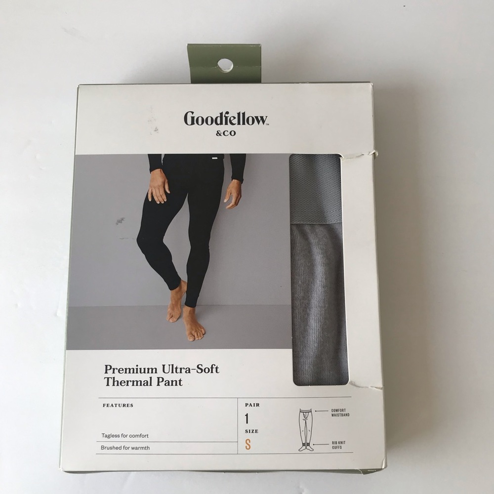 Goodfellow Premium Ultra Soft Gray Thermal Pant Mens Size Small